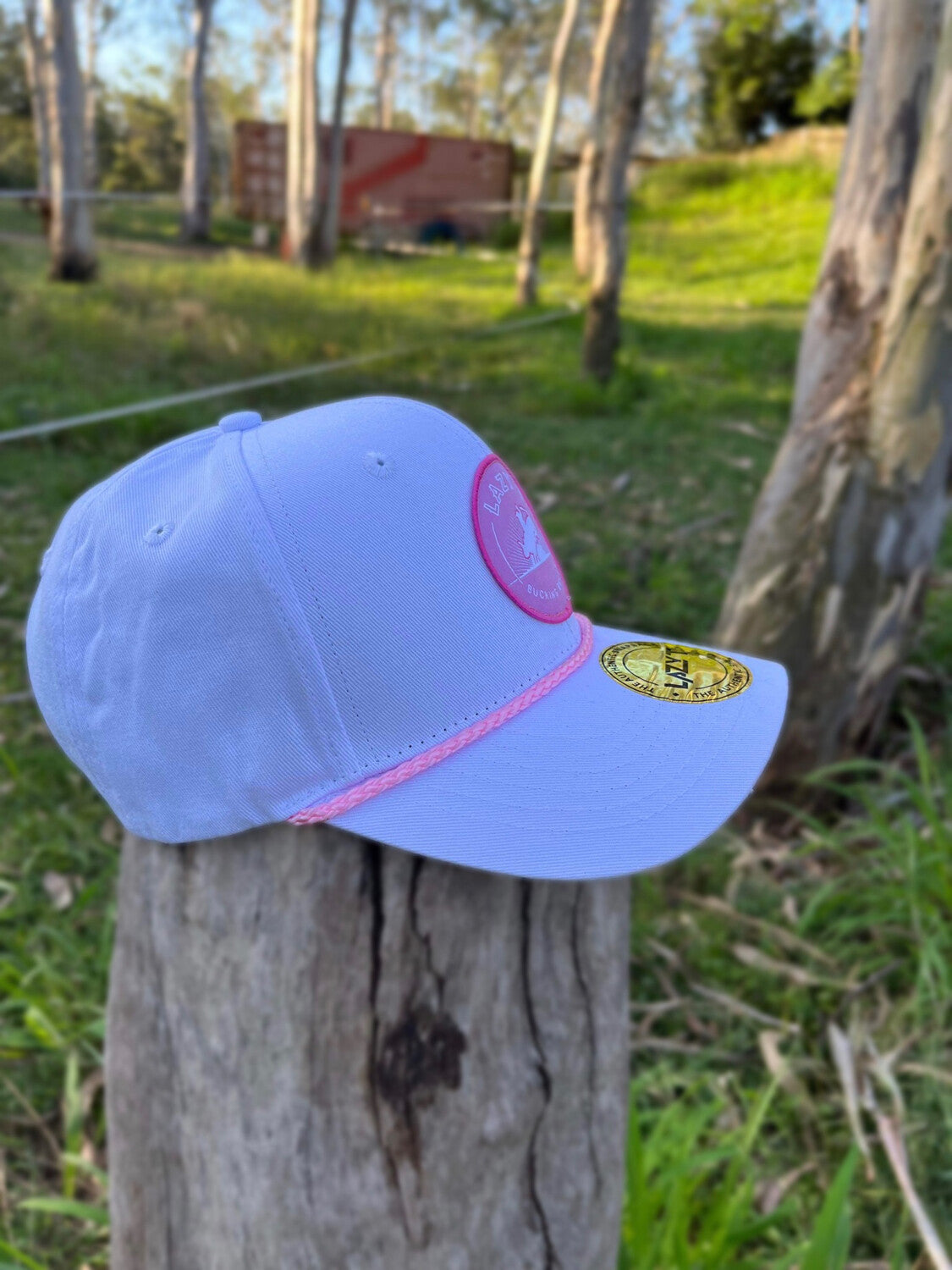 ‘sunrise’ Cap Pink And White