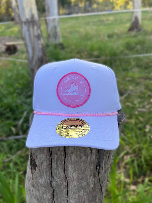 ‘sunrise’ Cap Pink And White